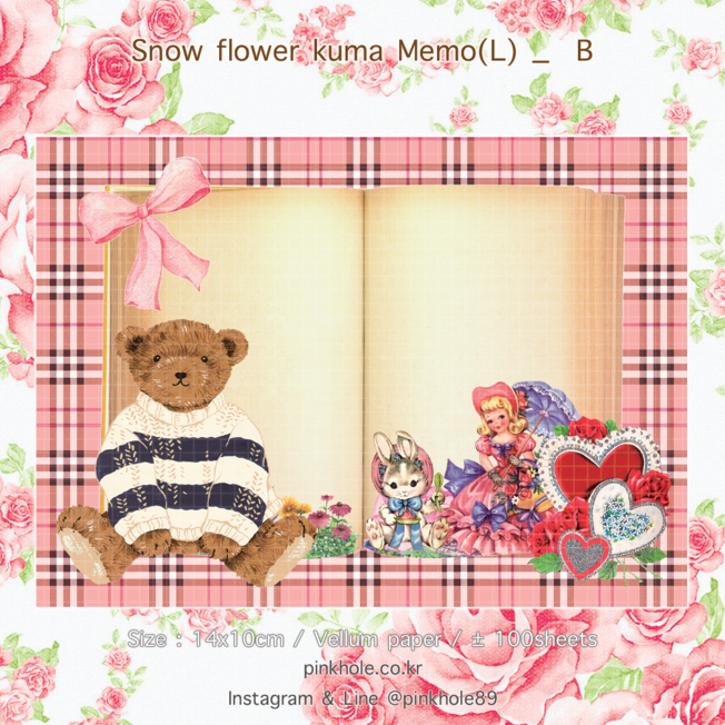 [Memo(L)] Snow Flower Kuma Memo(L) _ B / 스노우 플라워 쿠마 메모(L) _ B