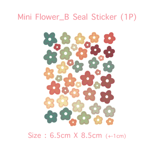 [Seal Sticker] Mini Flower _ B Seal Sticker(1p) / 미니 플라워 _ B  씰 스티커