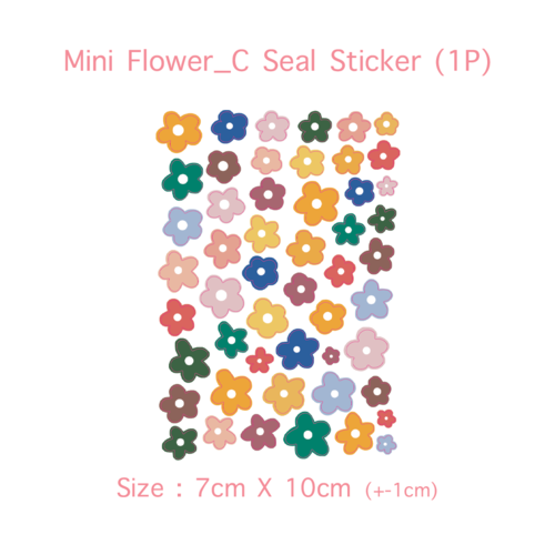 [Seal Sticker] Mini Flower _ C Seal Sticker(1p) / 미니 플라워 _ C  씰 스티커